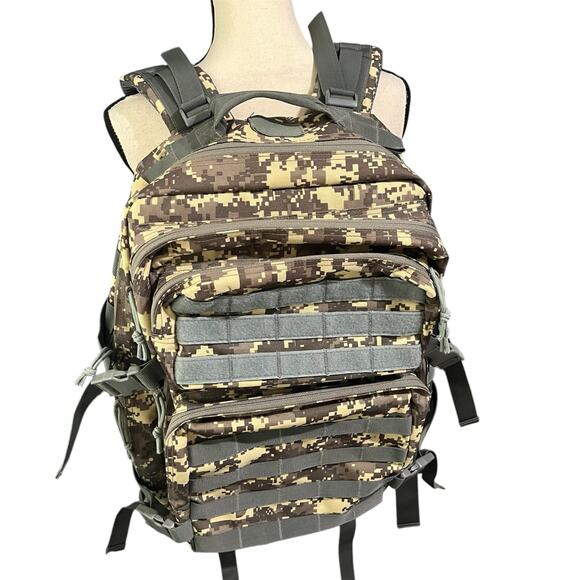 PathologyGreen Brown Tan Military Camo Crossfit Backpack Gym Bag